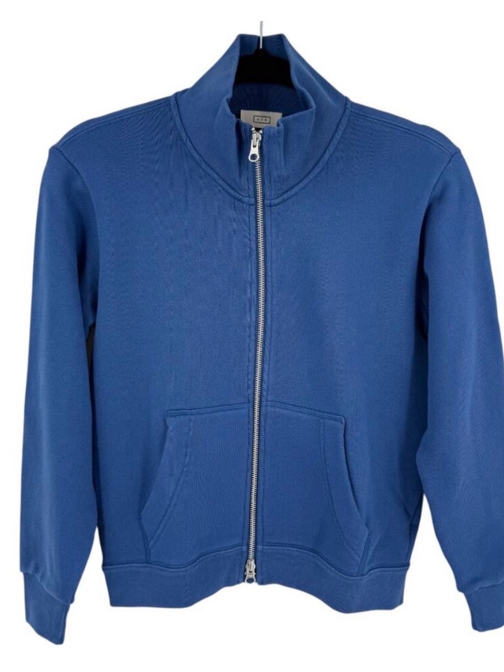 AYR Womens The Zip It Sweatshirt in Bocci Blue 100%
Cotton Two Way Zipper XS